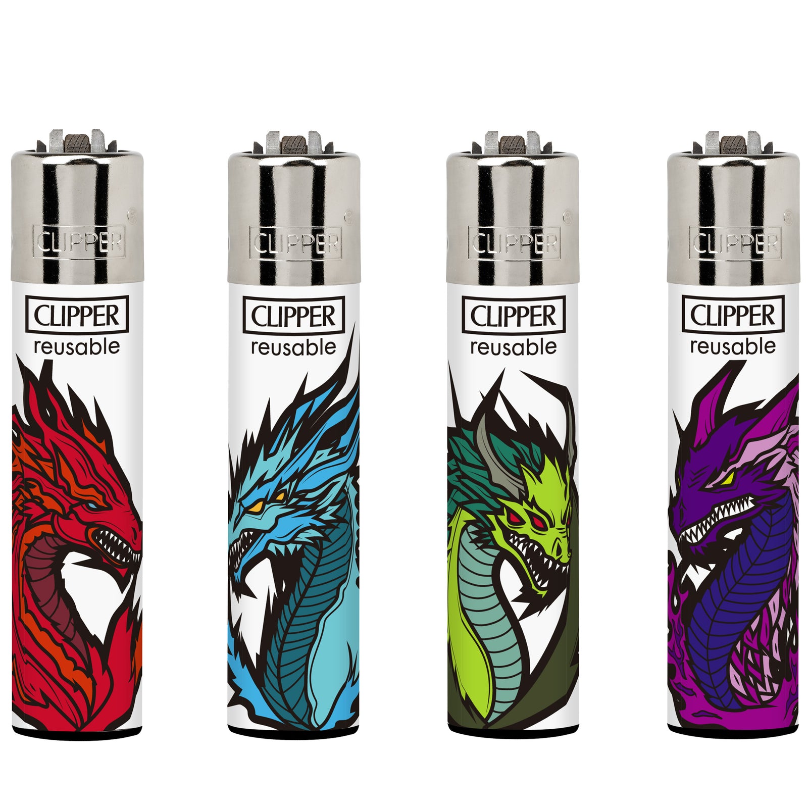 Clipper Classic Large Lighter MAGIC DRAGONS X 48 lighters CL3A1935EXH