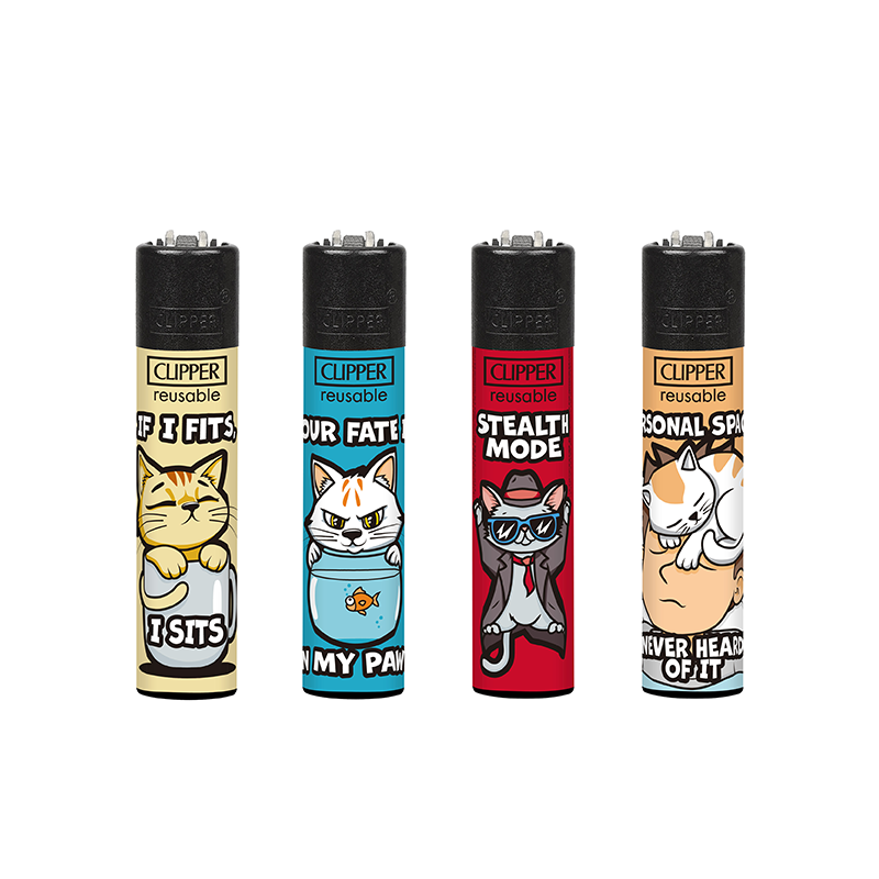Clipper Classic Large Lighter FURRY REBELS 2  X 48 lighters CL3A1947UKH