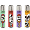 Clipper Classic Large Lighter MIRROR SKULLS X 48 lighters