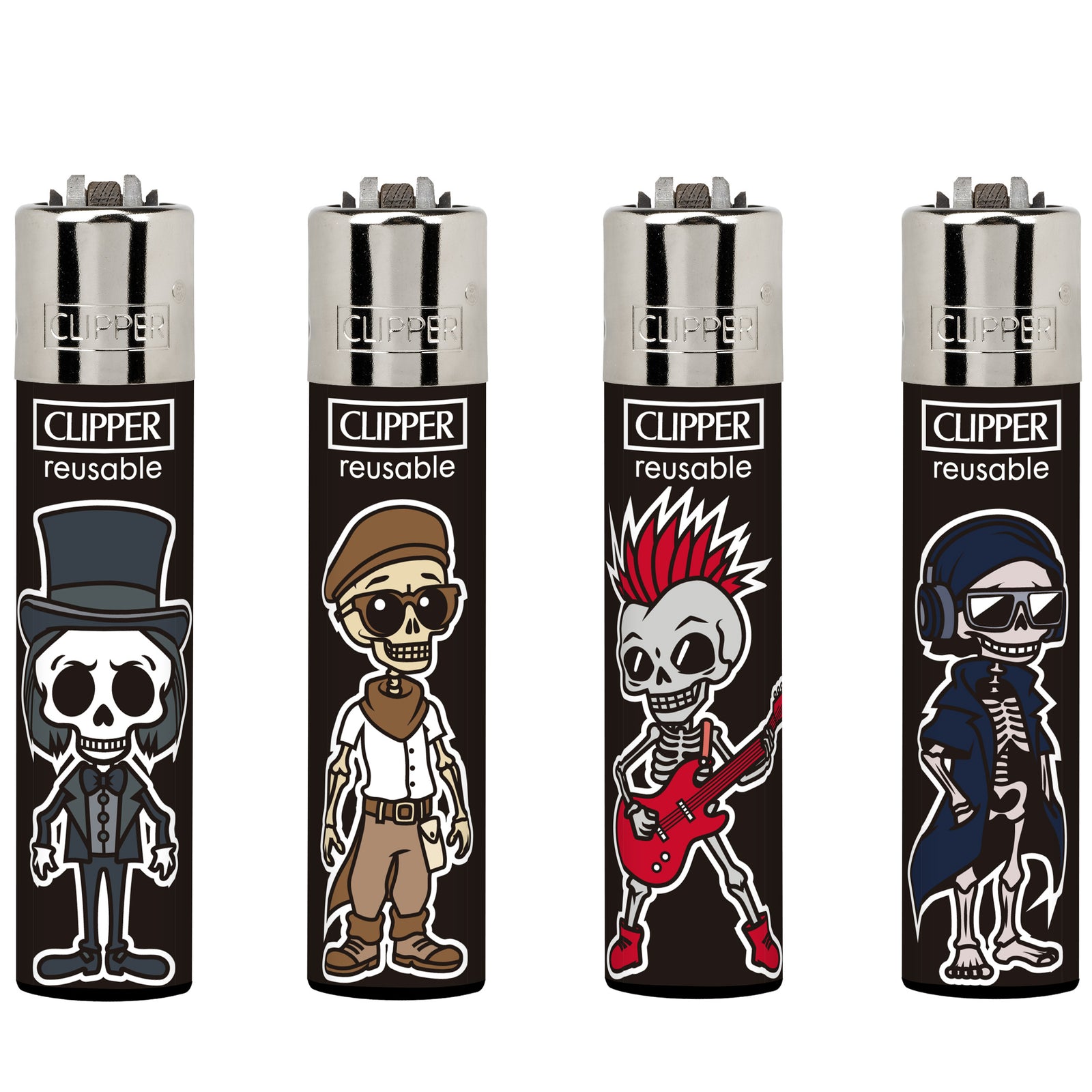 Clipper Classic Large Lighter SKULL PARADE X 48 lighters