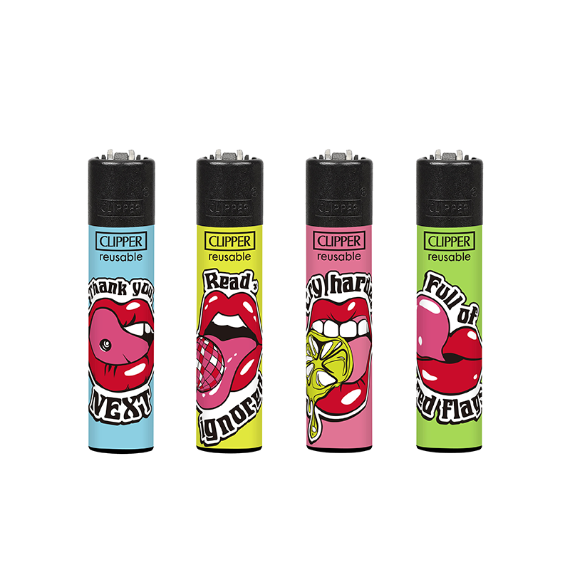 Clipper Classic Large Lighter LIPS  X 48 lighters CL3A2027UKH