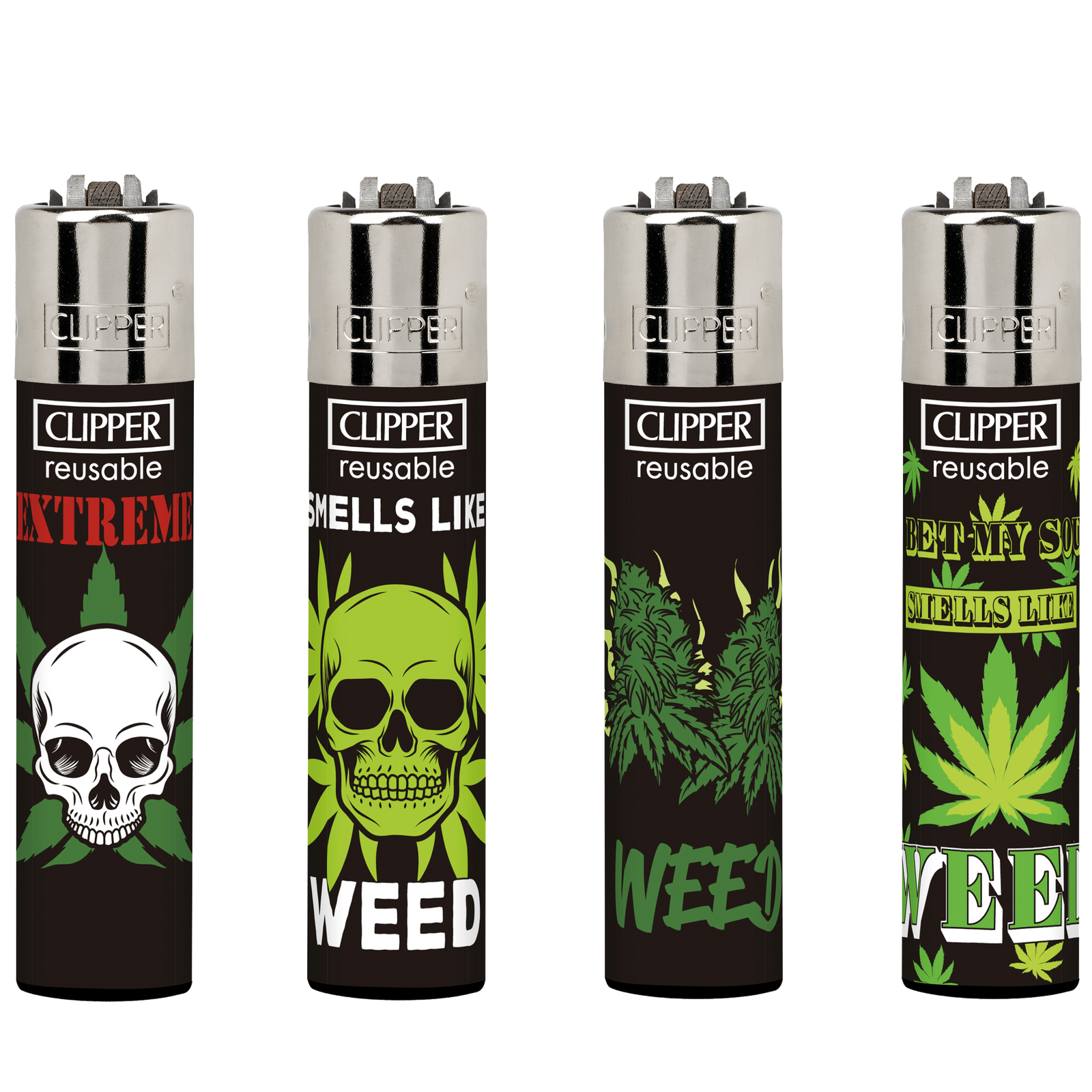 Clipper Lighter WEED SLOGAN 2 CL3A2105UKH X 48 lighters