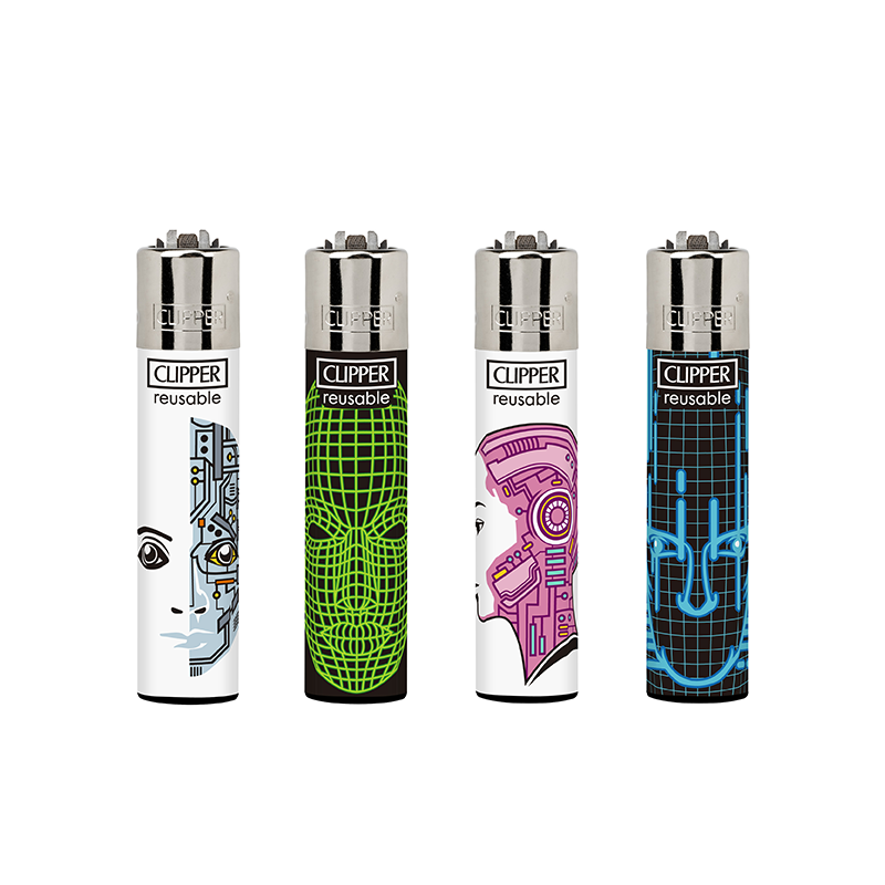 Clipper Classic Large Lighter AI FACES X 48 lighters CL3A807UKH