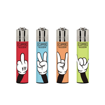 Clipper Classic Large Lighter HANDS ON X 48 lighters CL3A823UKH