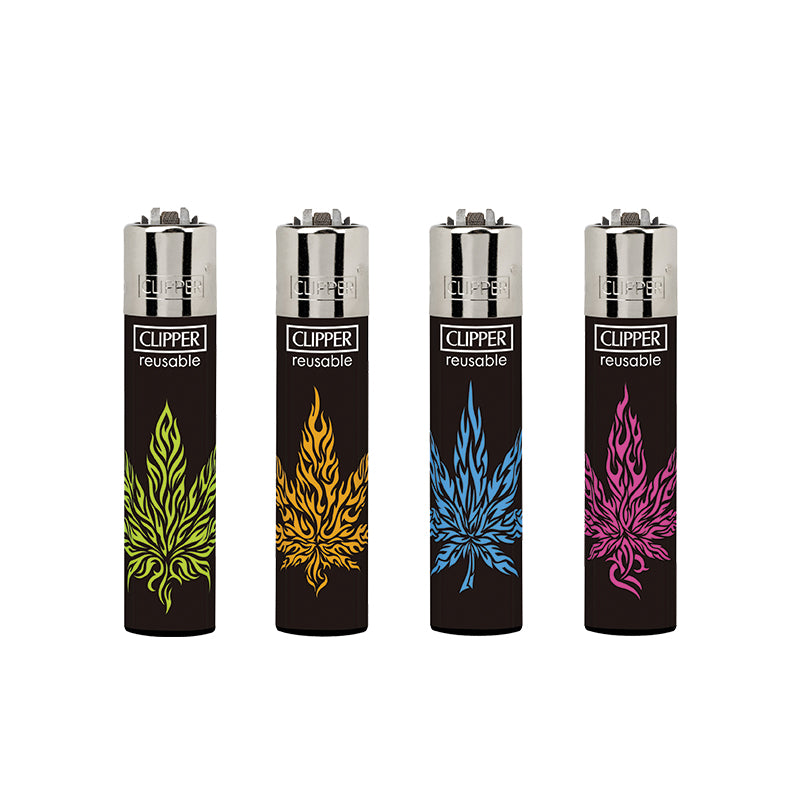 Clipper Classic Large Lighter 90'S WEED X 48 lighters CL3A825UKH