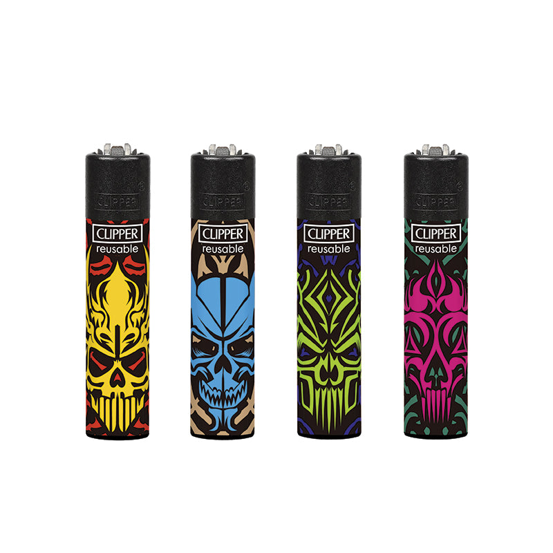 Clipper Classic Large Lighter MADE IN SKULL X 48 lighters CL3A826UKH