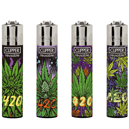 Clipper Lighter WEED LEAF CL5A038UKH X 48 lighters