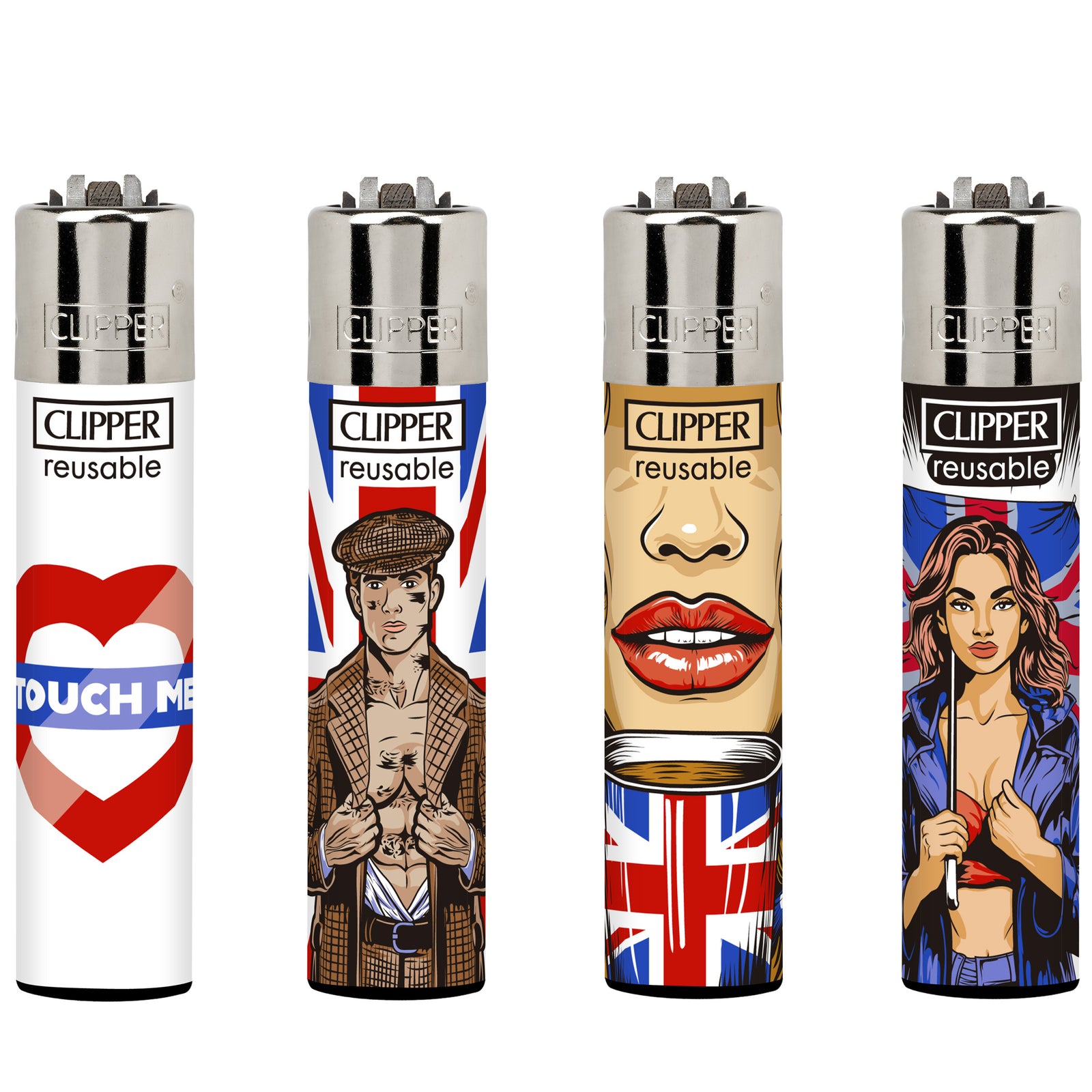Clipper Classic Large Lighter NAUGHTY LONDON 3 X 48 lighters