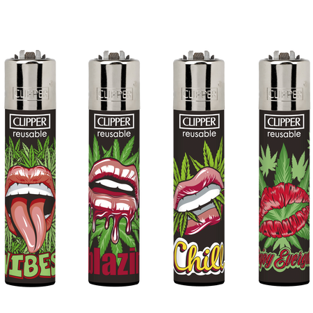 Clipper Lighter WEED VIBES CL5A044UKH X 48 lighters