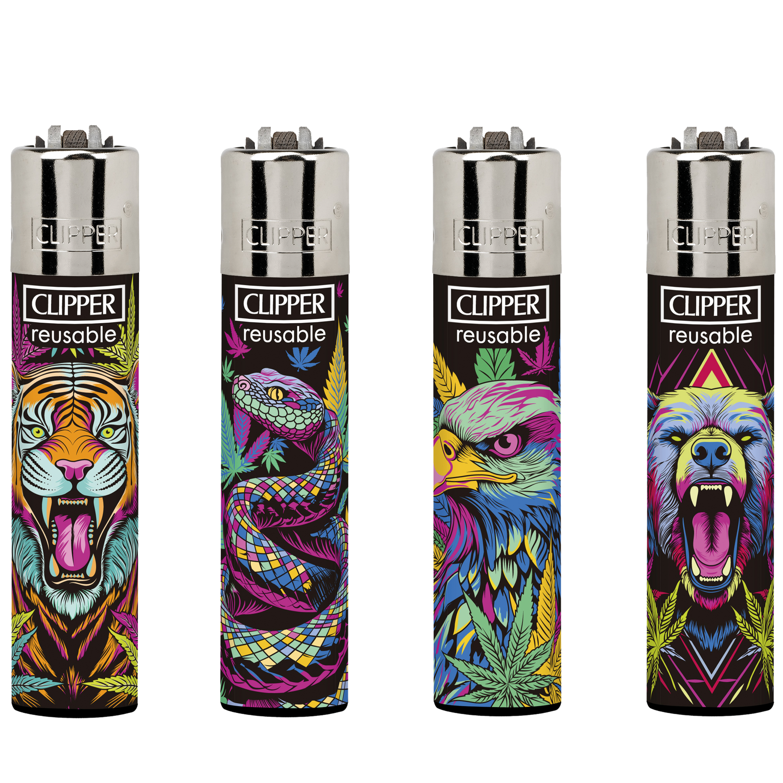 Clipper Lighter PREDATOR LEAVES CL5A046UKH X 48 lighters