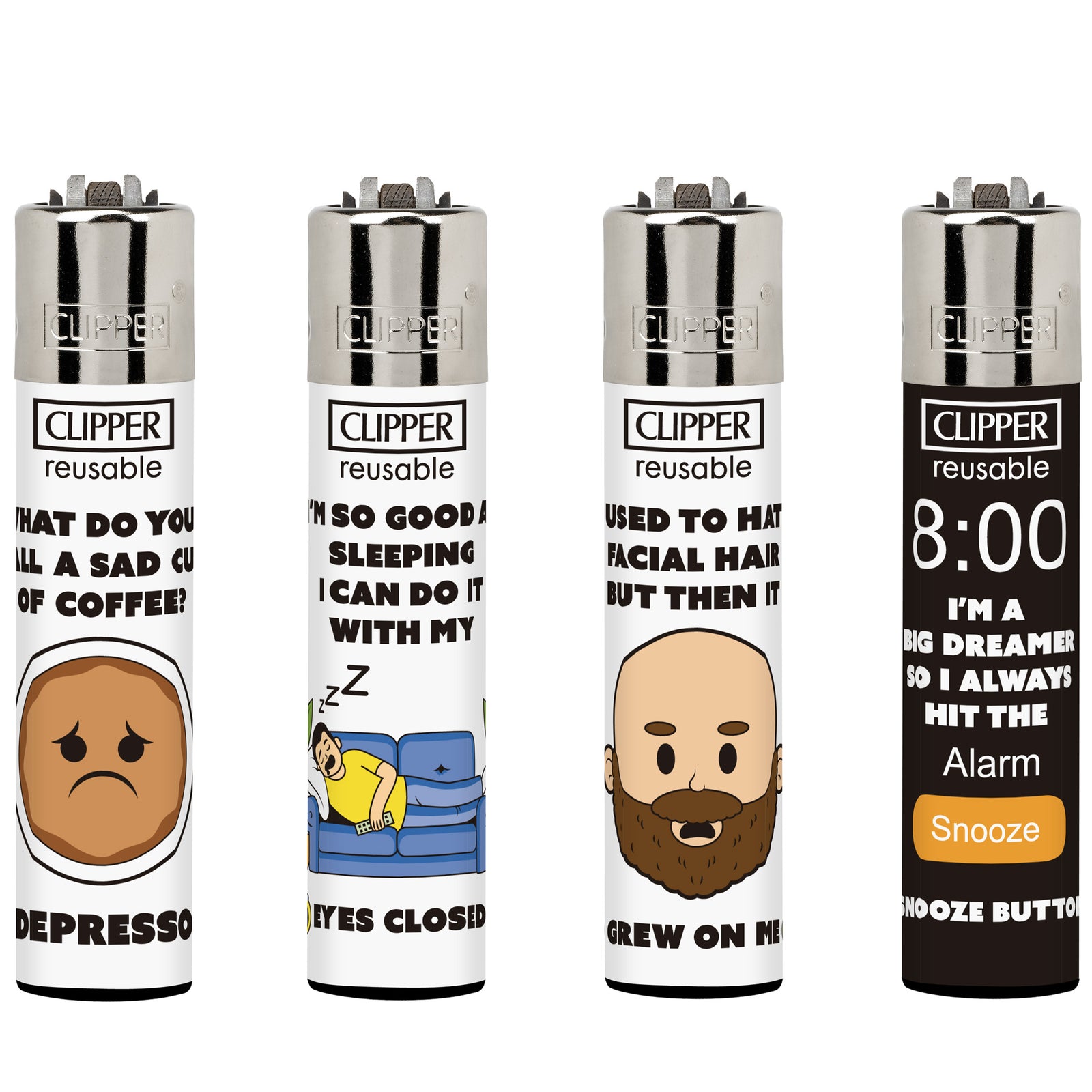 Clipper Classic Large Lighter DAD JOKES X 48 lighters