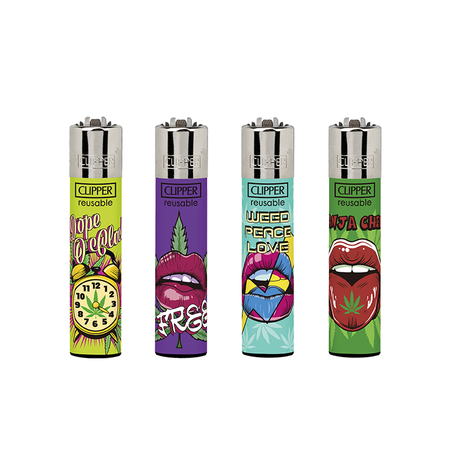 Clipper Classic Large Lighter Weed BREAK FREE X 48 lighters CL5A090UKH