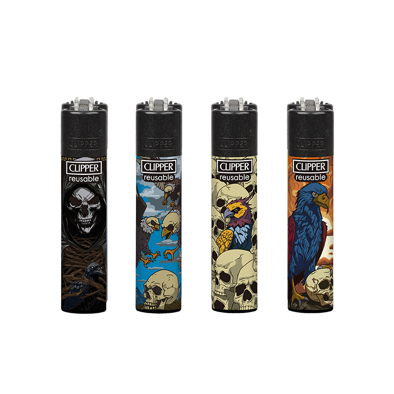 Clipper Classic Large Lighter BONE BIRDS X 48 lighters CL5A1093UKH