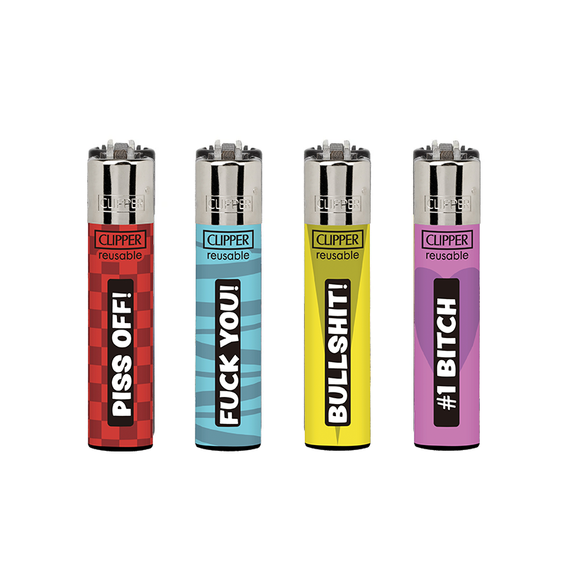 Clipper Classic Large Lighter NAUGHTY WORDS 11 X 48 lighters CL5A113UKH