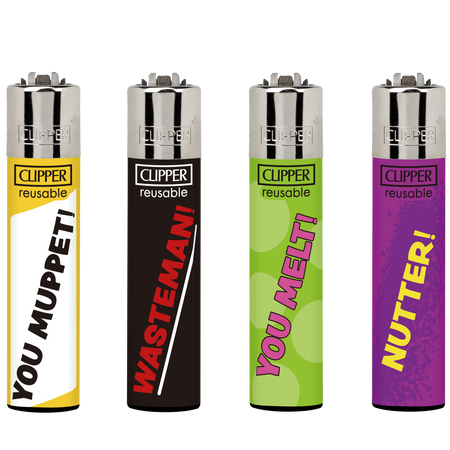 Clipper Classic Large Lighter NAUGHTY WORDS 10 X 48 lighters
