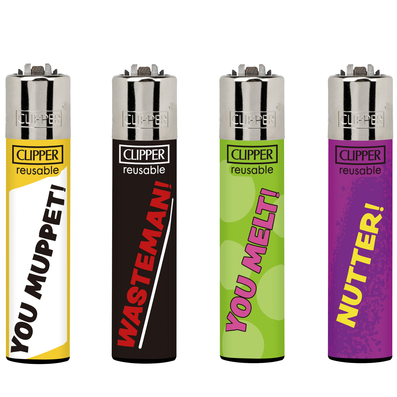 Clipper Classic Large Lighter NAUGHTY WORDS 10 X 48 lighters