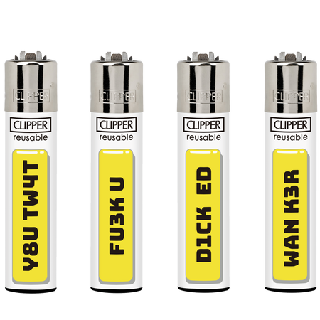 Clipper Classic Large Lighter NAUGHTY WORDS 12 X 48 lighters