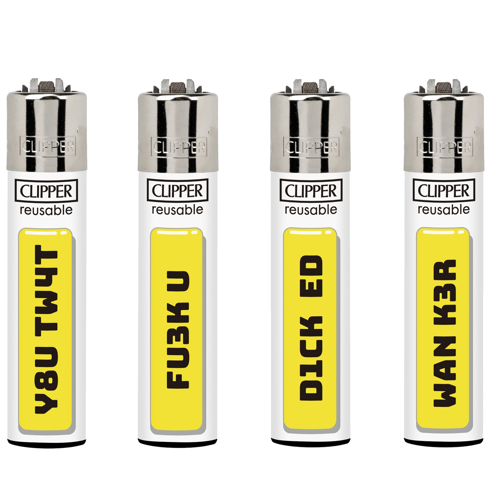Clipper Classic Large Lighter NAUGHTY WORDS 12 X 48 lighters