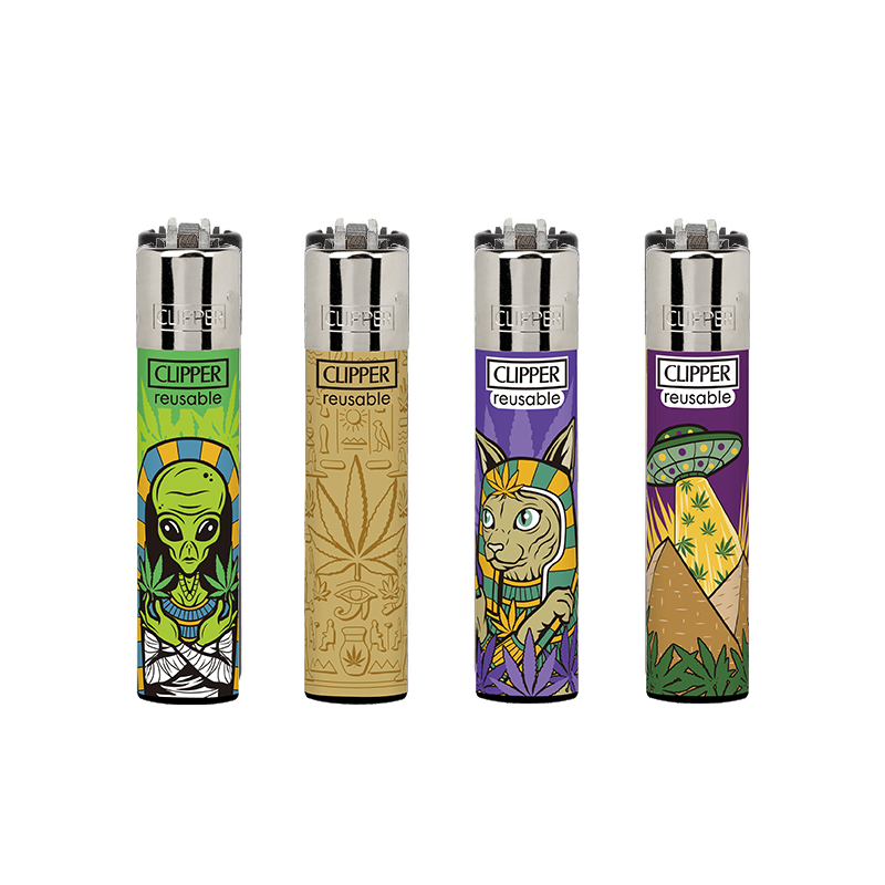 Clipper Classic Large Lighter EGIPTIAN LEAVES X 48 lighters CL5A120UKH