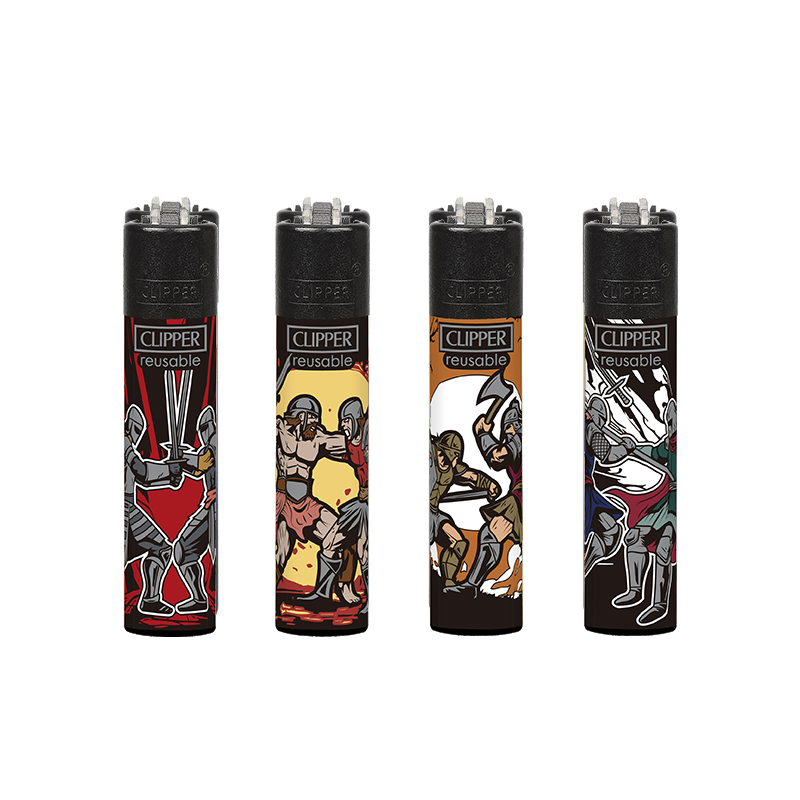 Clipper Classic Large Lighter LEGENDARY WARRIORS 3 X 48 lighters CL5A124UKH