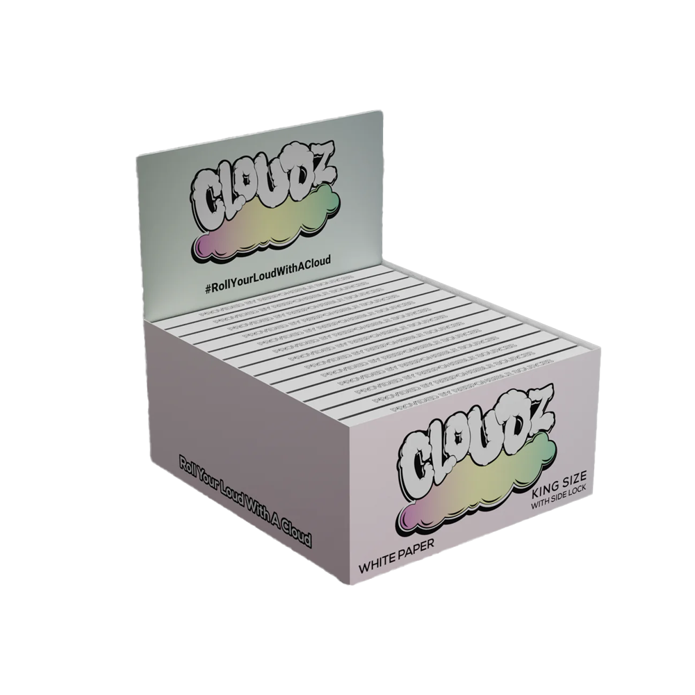 Cloudz White Paper King-Size With Side Lock