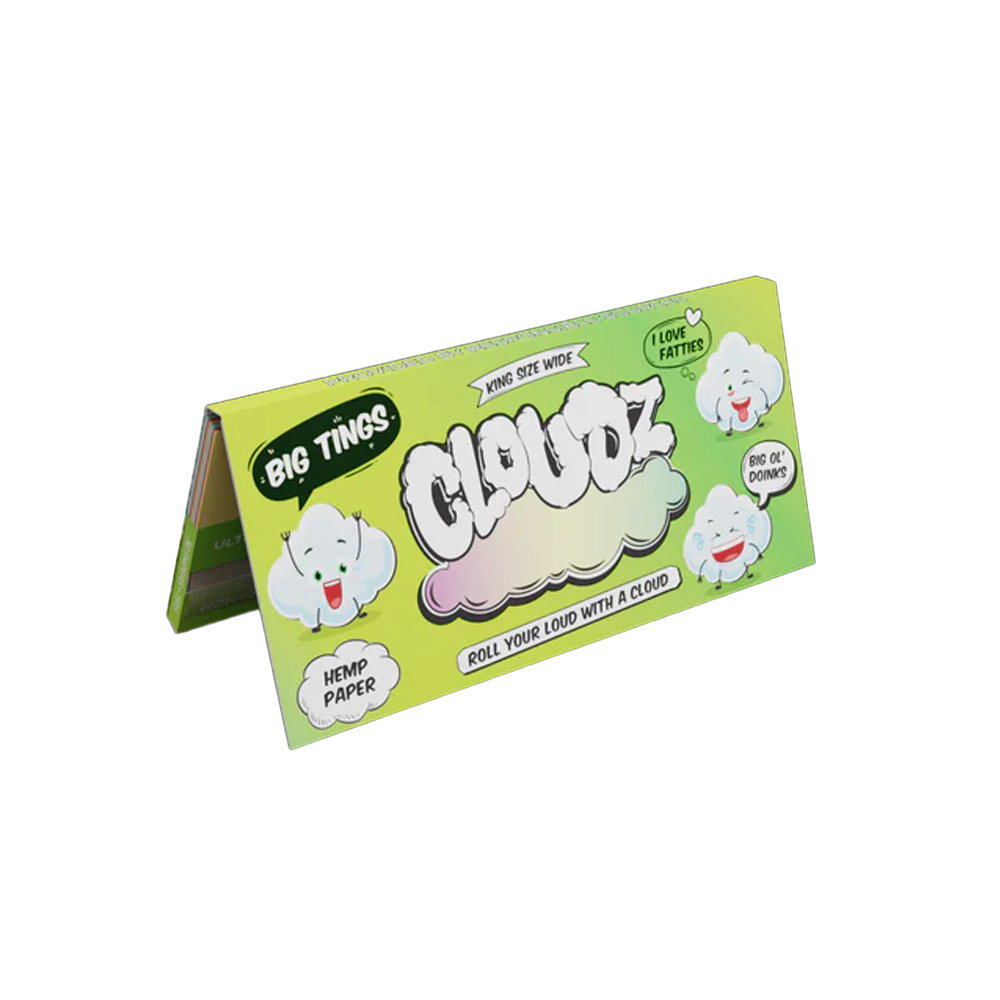 Cloudz Hemp Green Paper King Size Wider Big Tingz