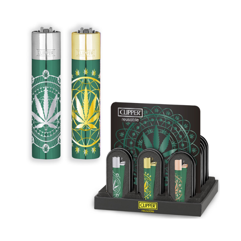 Clipper Metal Large Lighter GANJALA x 12 CM3S168UKX