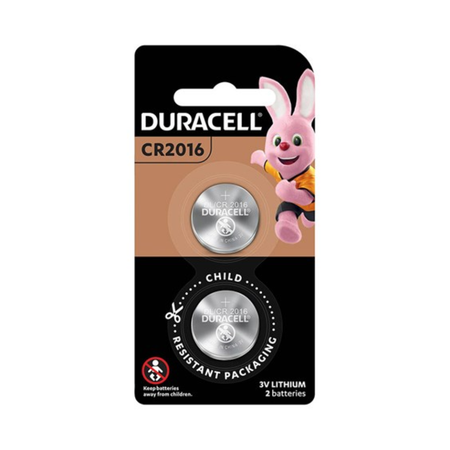 Duracell Lithium Coin Battery CR2016 2 pack x 10 cards