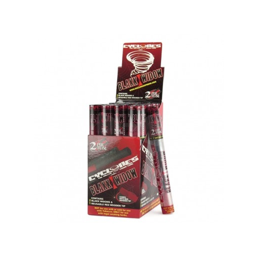 Cyclones Pre-Rolled Cones Blakk Widow Twin x 24 packs