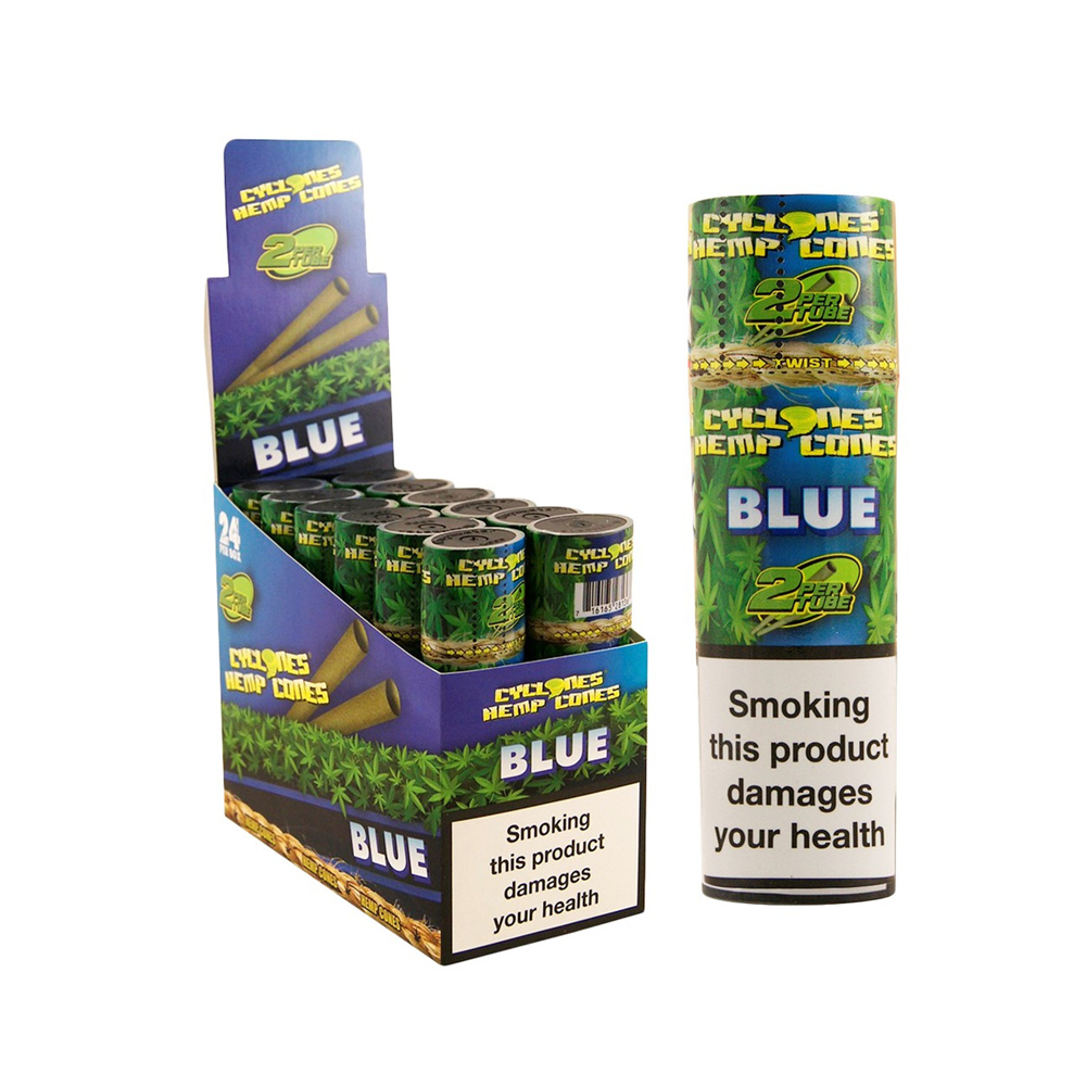 Cyclones Pre-rolled Hemp Cones Blue Twin x 12 packs