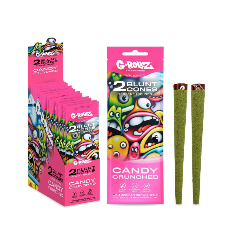 G-Rollz | 2x 'Candy Crunched' Terpene infused Pre-rolled Hemp Cones USA (12 pack)