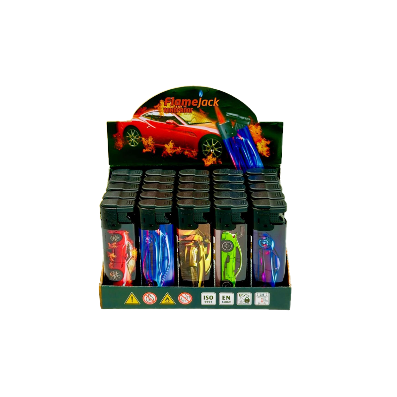 Flamejack Windproof Refillable Lighter (Car Design) SM-2267 25 pack