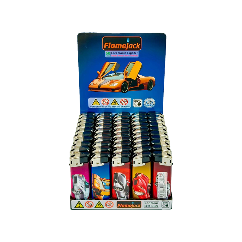 Flamejack Electronic Refillable Lighter Car Design 50pcs SM-0798