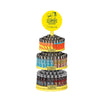 Clipper Mixed 3-Tier Lighter Display Carousel – 66 Assorted Lighters | CP22 Micro, CP11 Printed & CKJ Jet Flame
