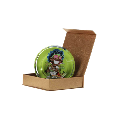 Cheeky Cartoon Character Round Ashtray Glass Ashtray in Display Box