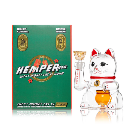 Hemper XL Bong Lucky Money Cat 7.5"