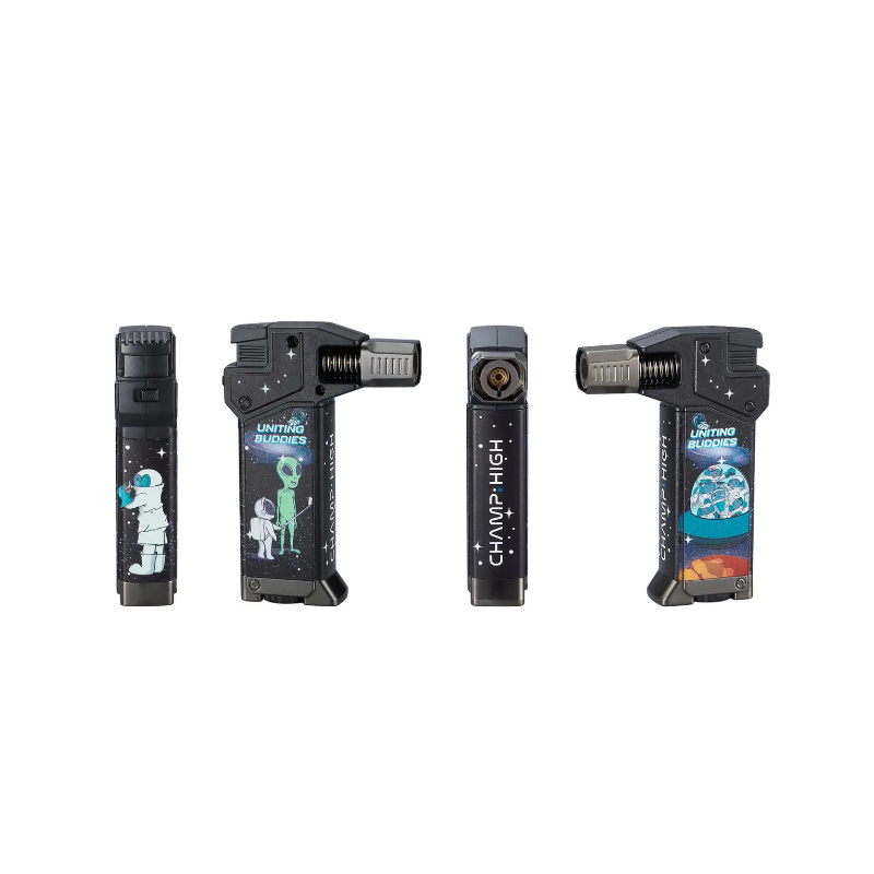 🔥 CHAMP HIGH Jetflamme Lighter – “Uniting Buddies” (Pack of 9)