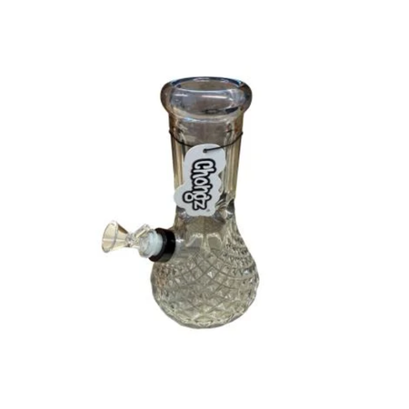 Chongz 20cm "Marty" Smoked Cut Glass Waterpipe Bong
