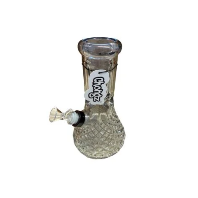 Chongz 20cm "Marty" Smoked Cut Glass Waterpipe Bong