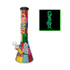 Chongz 36cm “Patch” Multi Coloured Patchwork Ice Bong with 3D Glow in the Dark Gold Logo