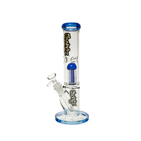 Chongz Glass 30cm “Bosh Rogan” 5mm Percolator Ice Bong with Blue Accents
