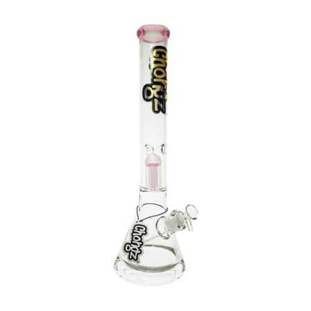 Chongz Glass 46cm “Mighty Mike” Waterpipe Bong with Pink Accents