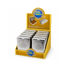 Metal Tobacco Box – Engraved Silver Storage Tin with Countertop  12 Pack Display