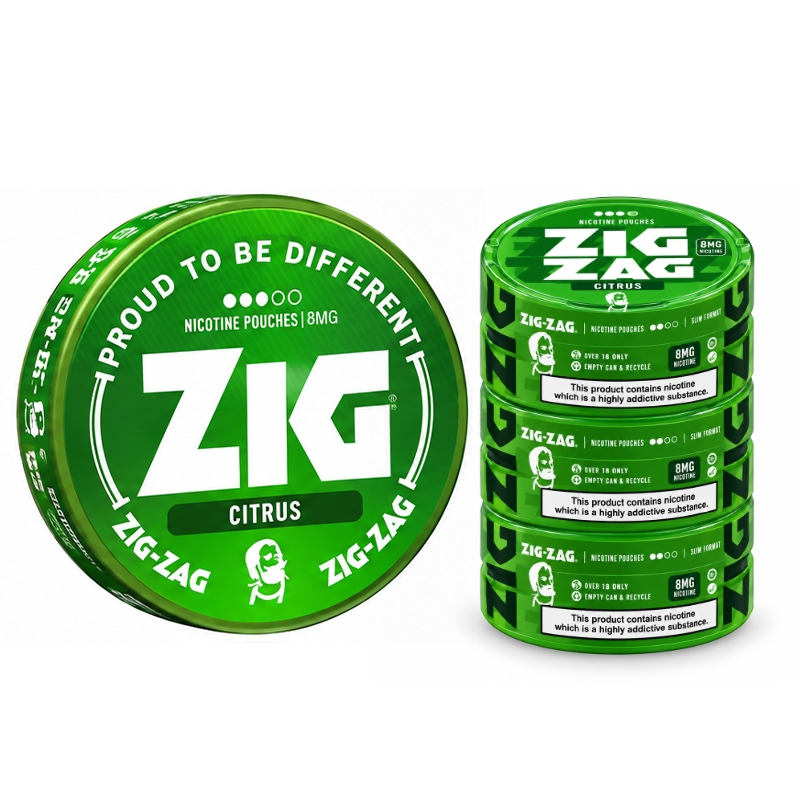 Zig Nicotine Pouches – Citrus 8MG Pack of 5
