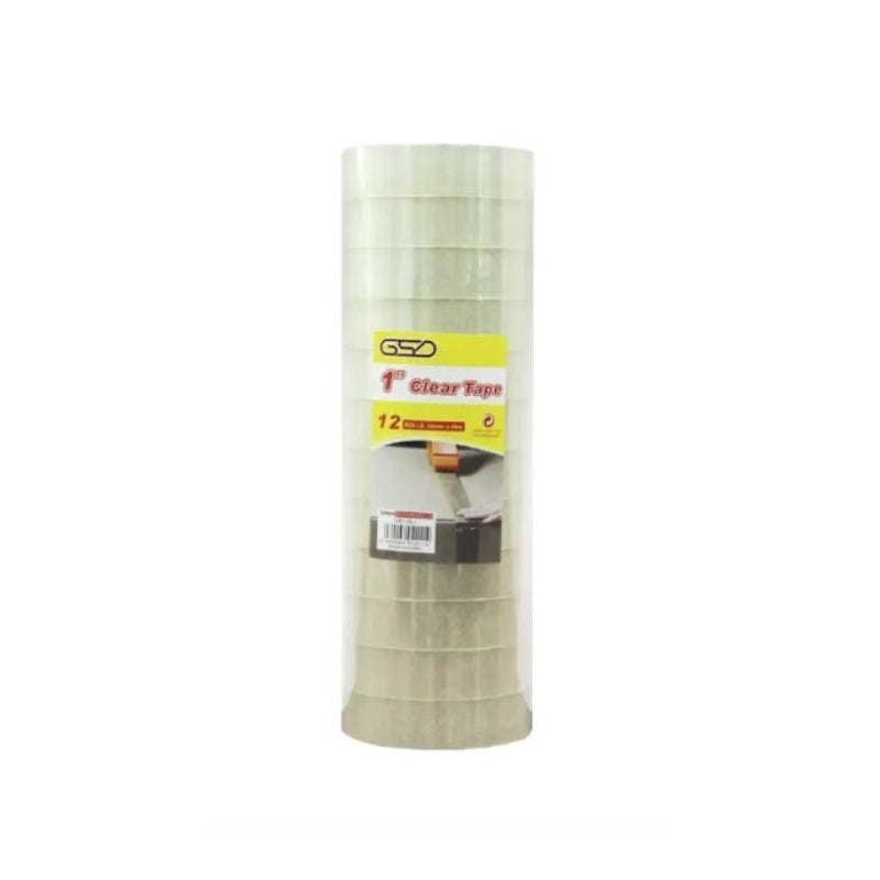 GSD Clear Tape 1 Inch Pack size: 12 x 1