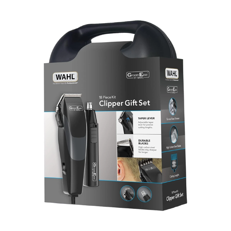 WAHL Groom Ease Clipper Gift Set Cut & Finnish ear & nose trimmer,18 Piece