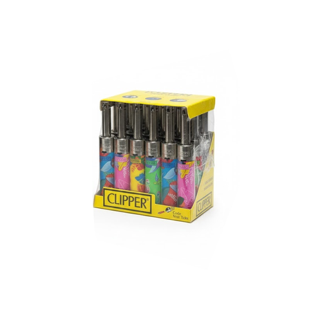 Clipper Mini Tube Lighter Colorful Pattern (24pcs/display)