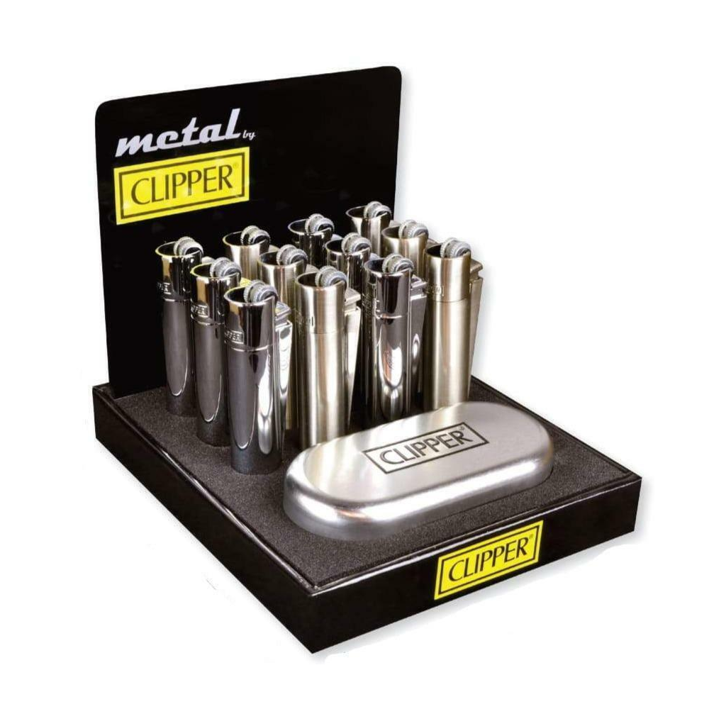 Clipper-Metal-Large-Lighter-&-Case-Silver-x-12