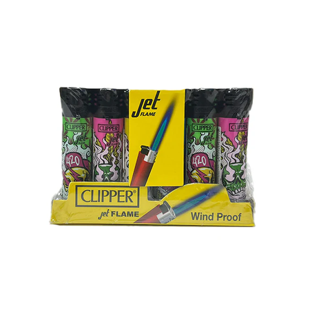 Clipper-Jet-Flame-Lighter-High-Skulls-x-24