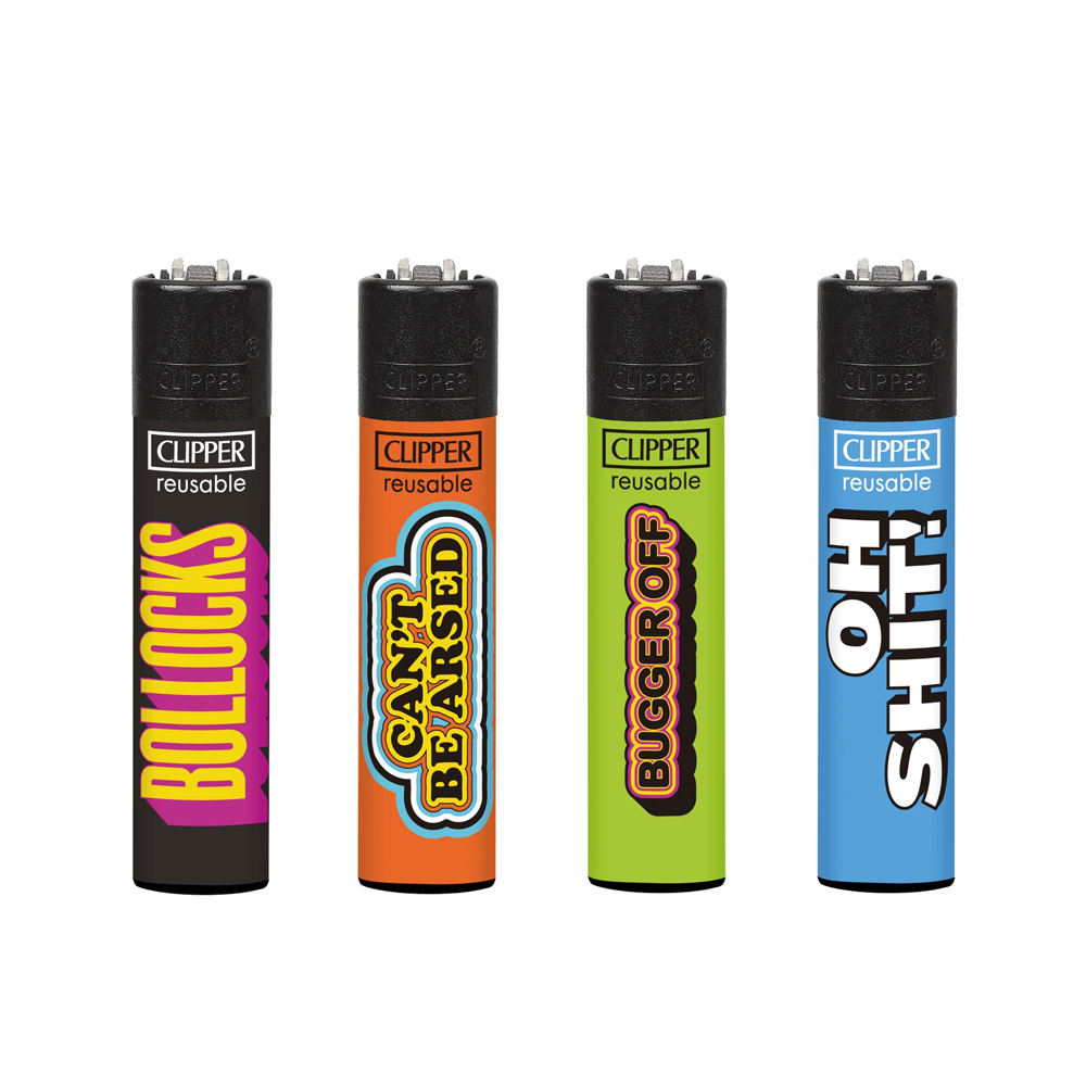 Clipper Lighter Naughty Words Printed x 48 pack